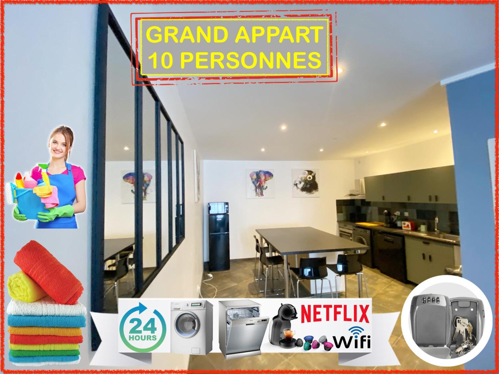 021 Chic & Cosy Grand Appart 84M2 Hypercentre Wifi Smart Tv Netflix Saint-Etienne  Zewnętrze zdjęcie